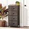 mDesign Tall Dresser Storage Tower Stand with 4 Fabric Drawers